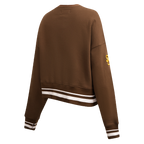 MLB SAN DIEGO PADRES RETRO CLASSIC CHANDAIL À COL ROND CÔTELÉ POUR FEMME (BRUN)