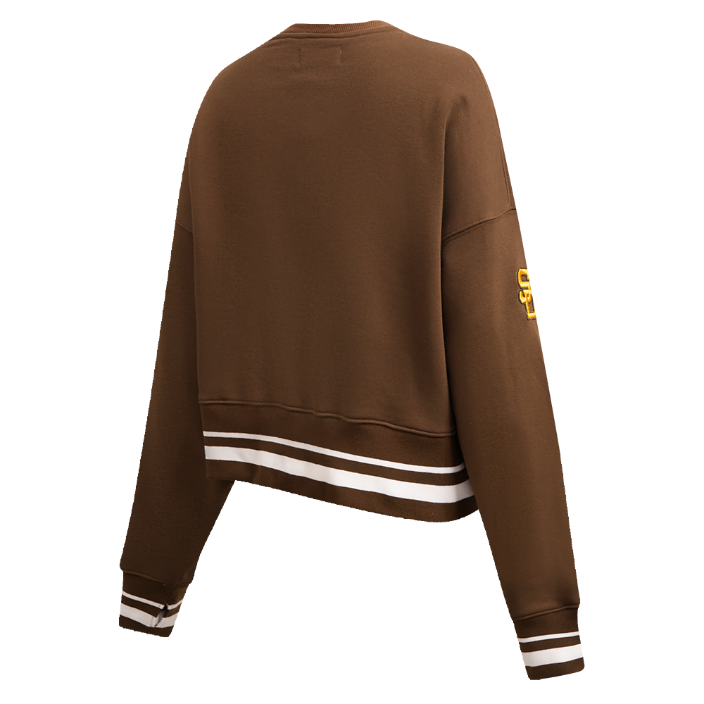MLB SAN DIEGO PADRES RETRO CLASSIC CHANDAIL À COL ROND CÔTELÉ POUR FEMME (BRUN)