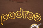 MLB SAN DIEGO PADRES RETRO CLASSIC CHANDAIL À COL ROND CÔTELÉ POUR FEMME (BRUN)