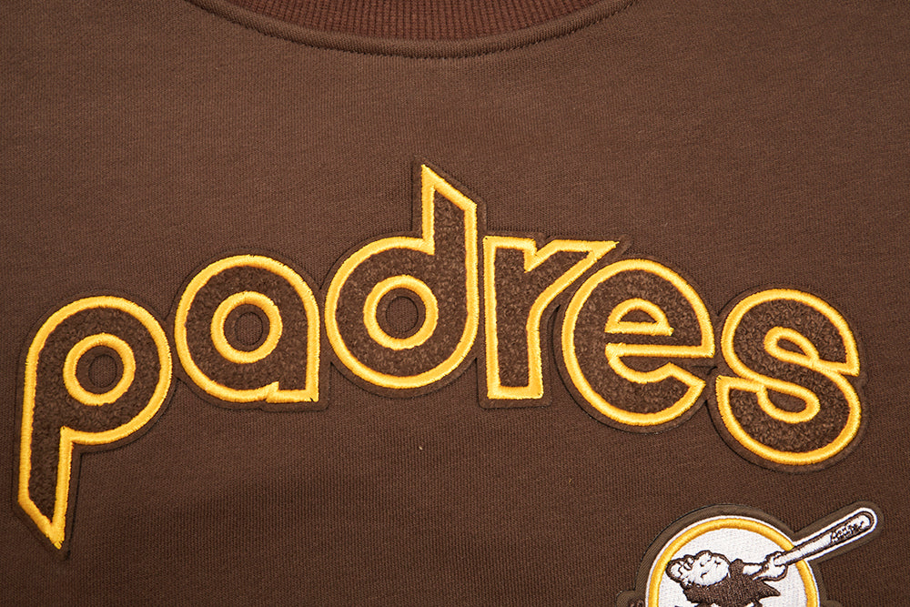 MLB SAN DIEGO PADRES RETRO CLASSIC CHANDAIL À COL ROND CÔTELÉ POUR FEMME (BRUN)