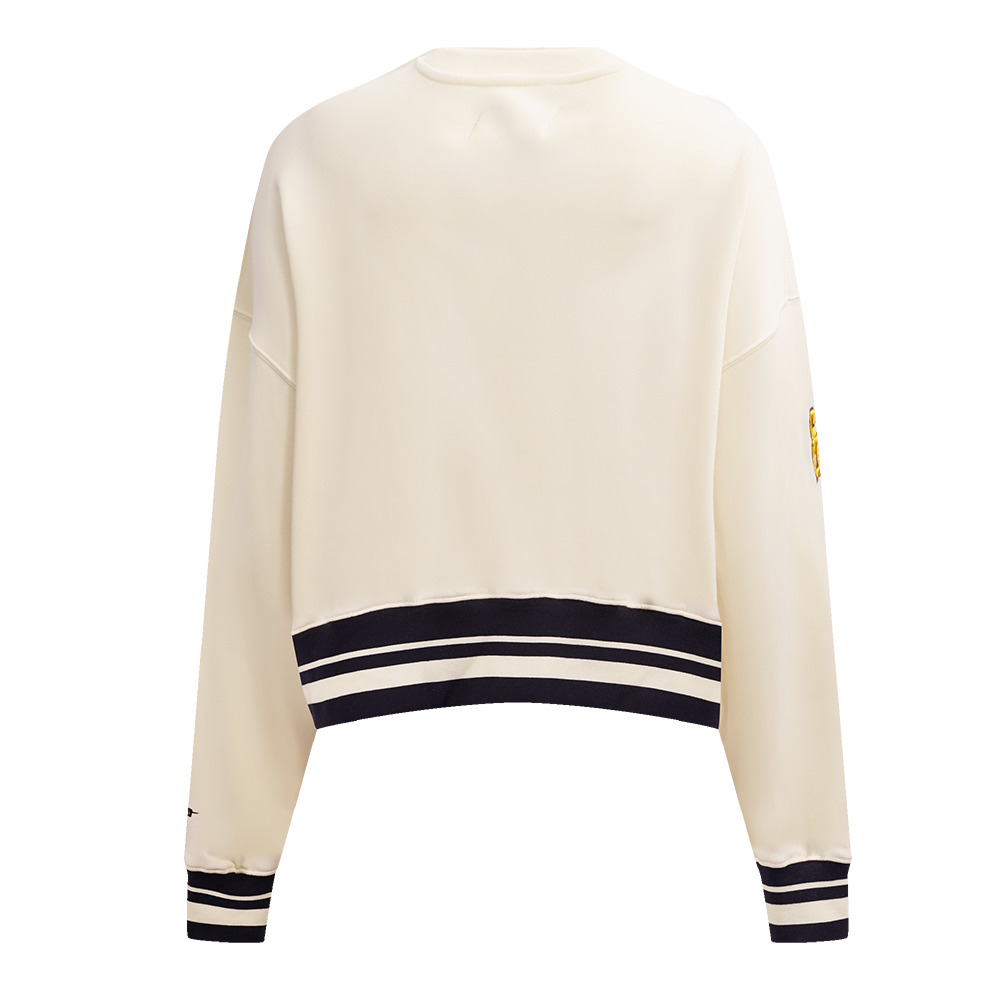 MLB SAN DIEGO PADRES RETRO CLASSIC CHANDAIL À COL ROND CÔTELÉ POUR FEMME (COQUILLE D'ŒUF/NOIR)