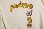 MLB SAN DIEGO PADRES RETRO CLASSIC CHANDAIL À COL ROND CÔTELÉ POUR FEMME (COQUILLE D'ŒUF/NOIR)