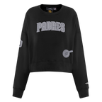 MLB SAN DIEGO PADRES REVERSE FRENCH TERRY CHANDAIL À COL ROND EN MOLLETON POUR FEMME (NOIR)