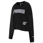 MLB SAN DIEGO PADRES REVERSE FRENCH TERRY CHANDAIL À COL ROND EN MOLLETON POUR FEMME (NOIR)