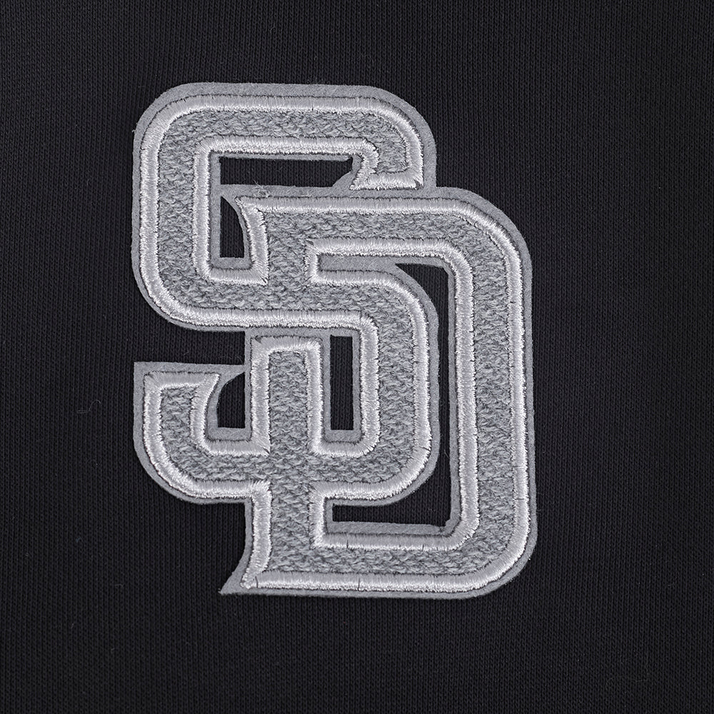 MLB SAN DIEGO PADRES REVERSE FRENCH TERRY CHANDAIL À COL ROND EN MOLLETON POUR FEMME (NOIR)