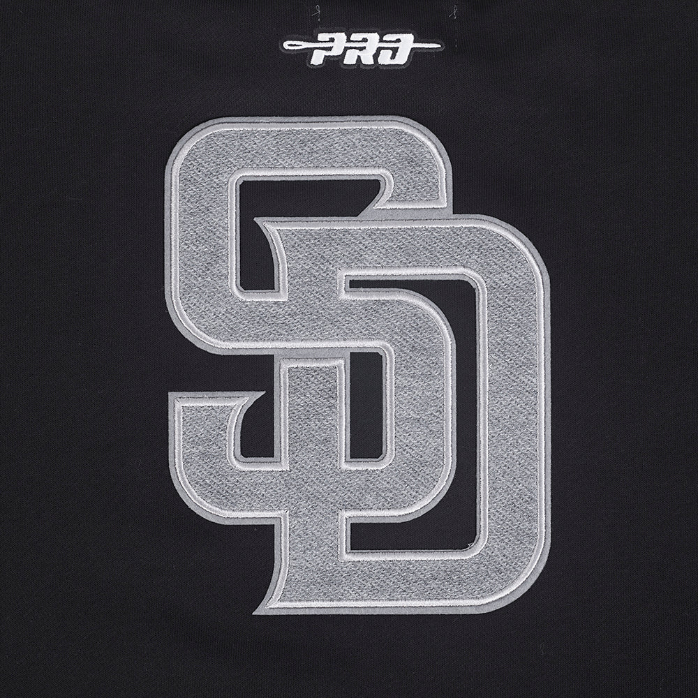 MLB SAN DIEGO PADRES REVERSE FRENCH TERRY CHANDAIL À COL ROND EN MOLLETON POUR FEMME (NOIR)