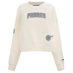 MLB SAN DIEGO PADRES REVERSE FRENCH TERRY CHANDAIL À COL ROND EN MOLLETON POUR FEMME (COQUILLE D'ŒUF)