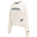 MLB SAN DIEGO PADRES REVERSE FRENCH TERRY CHANDAIL À COL ROND EN MOLLETON POUR FEMME (COQUILLE D'ŒUF)