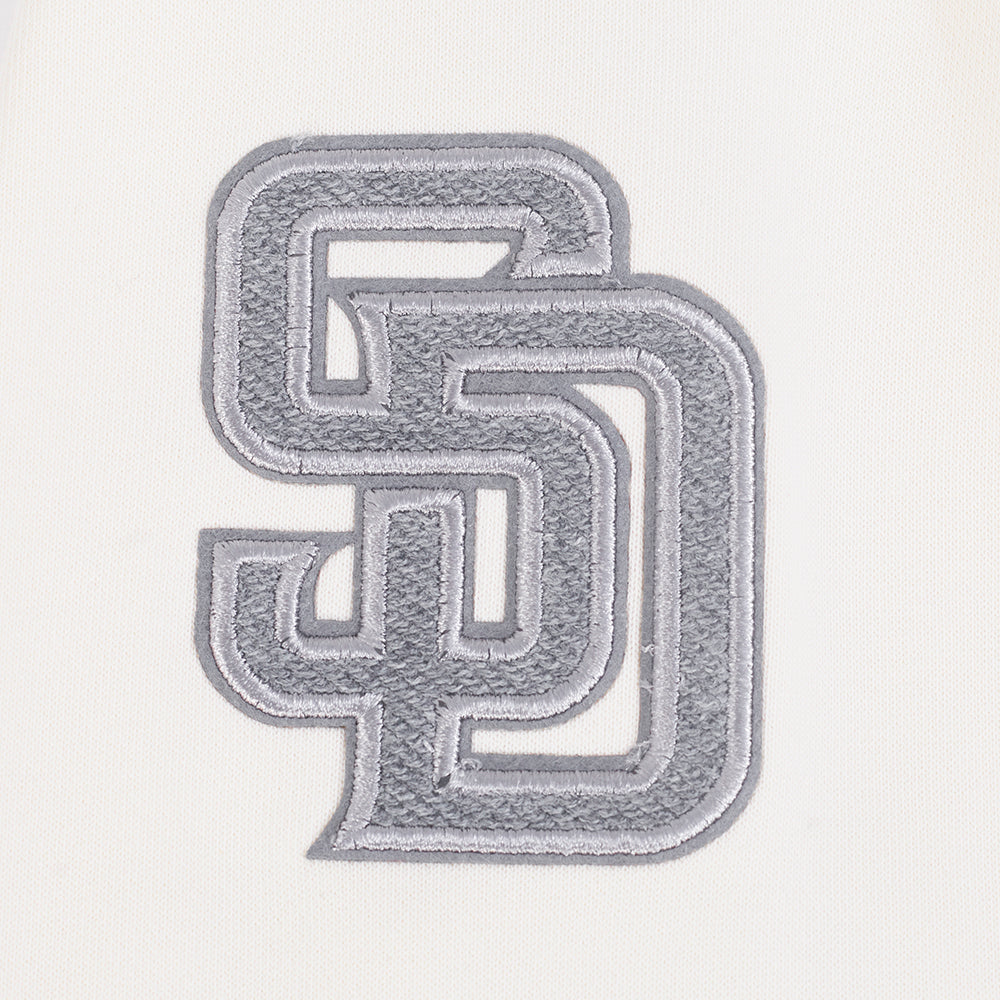 MLB SAN DIEGO PADRES REVERSE FRENCH TERRY CHANDAIL À COL ROND EN MOLLETON POUR FEMME (COQUILLE D'ŒUF)