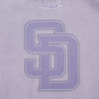 MLB SAN DIEGO PADRES WASHED CLASSIC WOMEN'S CREWNECK SWEATSHIRT (WASHED LILAC GRAY)