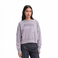MLB SAN DIEGO PADRES WASHED CLASSIC WOMEN'S CREWNECK SWEATSHIRT (WASHED LILAC GRAY)