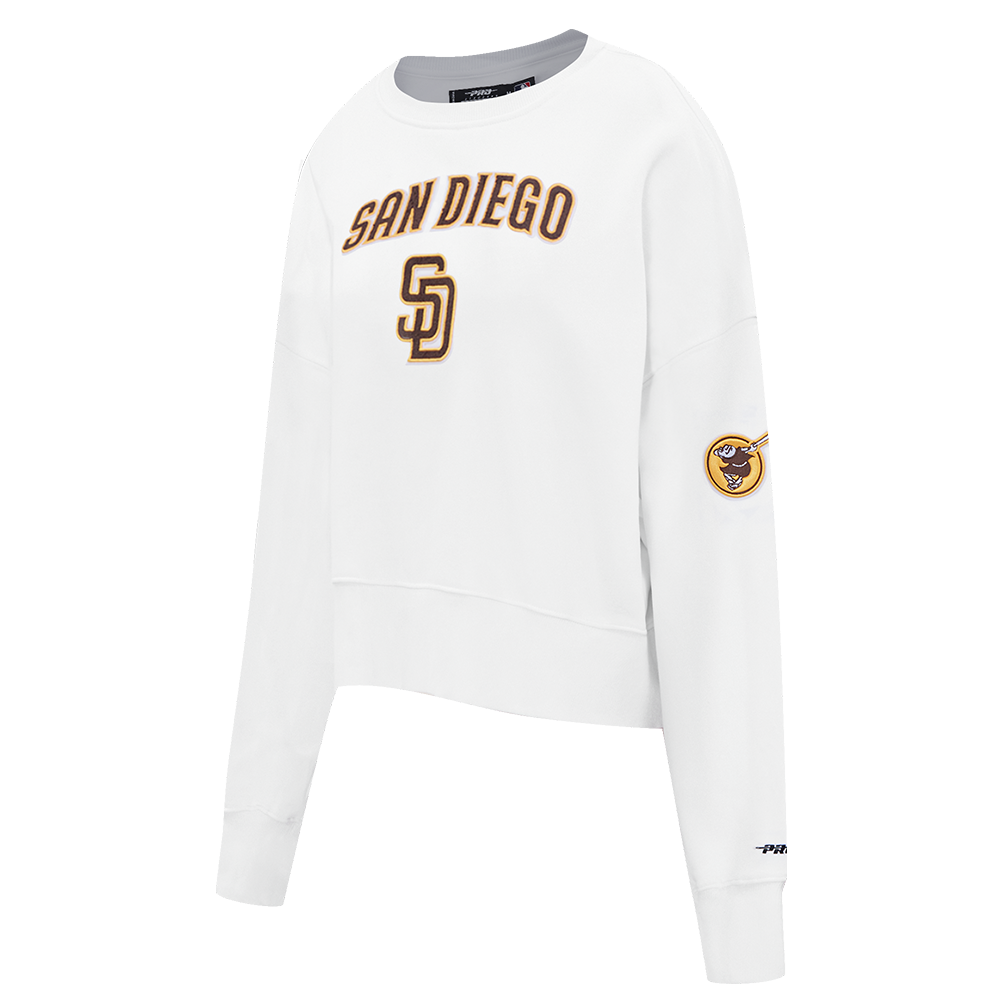 MLB SAN DIEGO PADRES CLASSIC WOMEN'S CREWNECK (WHITE)