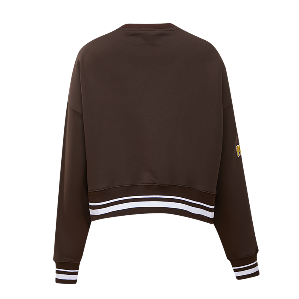 MLB SAN DIEGO PADRES MASHUP WOMEN'S RIB CREWNECK (BROWN)