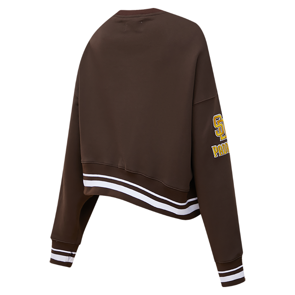 MLB SAN DIEGO PADRES CHANDAIL À COL ROND MASHUP CÔTELÉ POUR FEMME (BRUN)