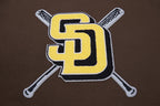 MLB SAN DIEGO PADRES CHANDAIL À COL ROND MASHUP CÔTELÉ POUR FEMME (BRUN)
