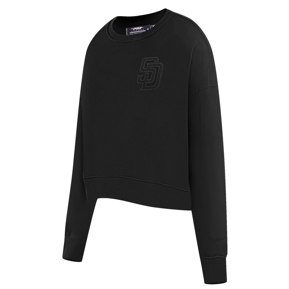 MLB SAN DIEGO PADRES NEUTRAL WOMEN'S CREWNECK (BLACK)