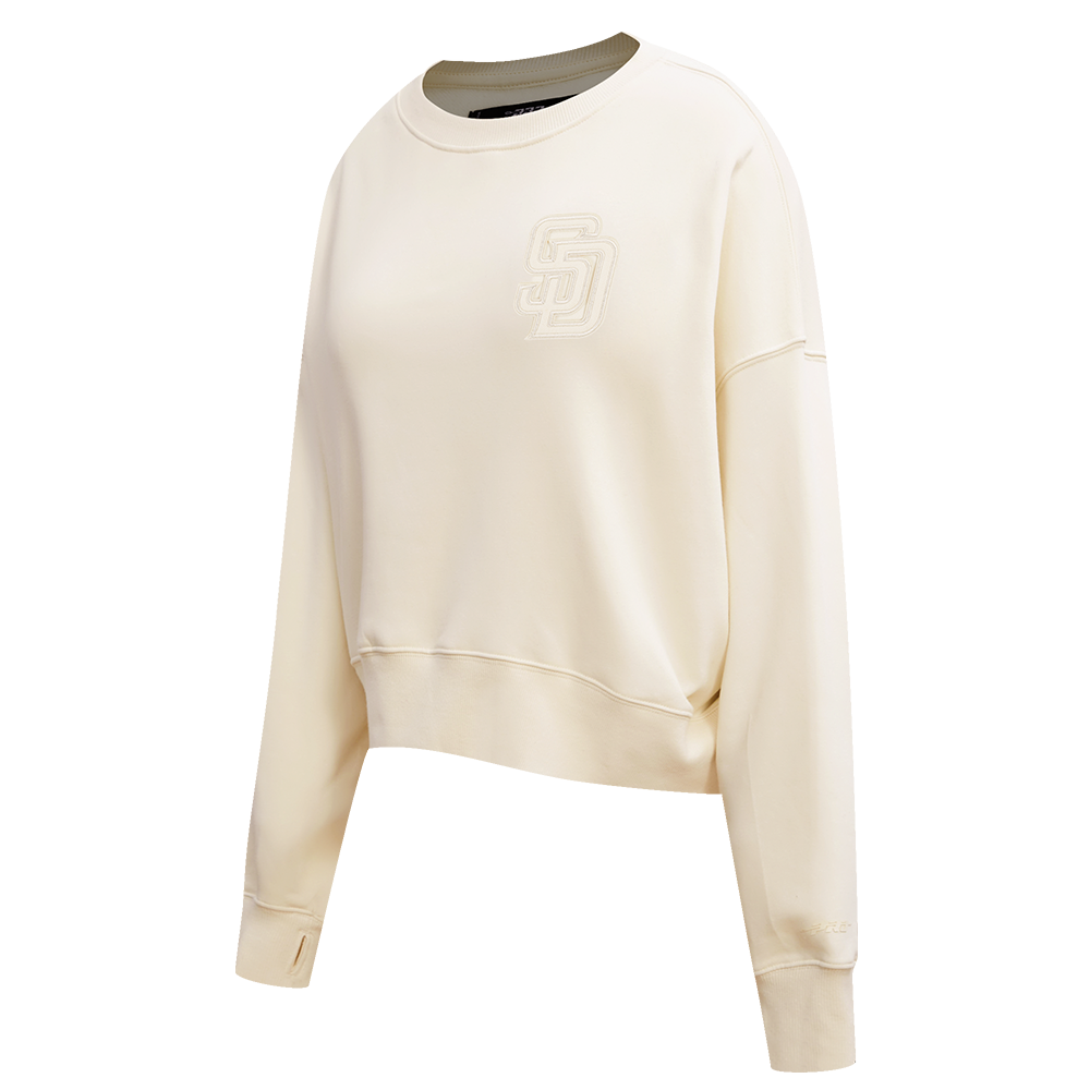 MLB SAN DIEGO PADRES NEUTRAL WOMEN'S CREWNECK (EGGSHELL)