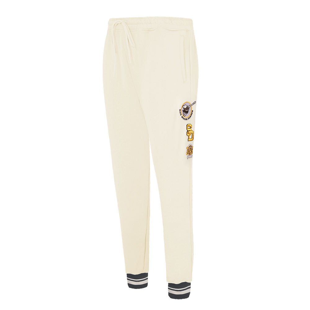 MLB SAN DIEGO PADRES RETRO CLASSIC PANTALON OUATÉ CÔTELÉ POUR FEMME (COQUILLE D'ŒUF/NOIR)