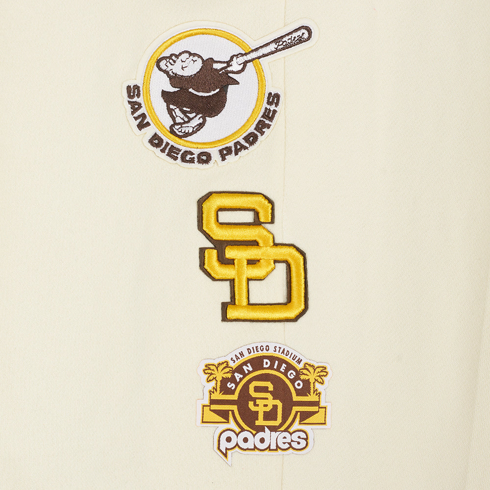 MLB SAN DIEGO PADRES RETRO CLASSIC PANTALON OUATÉ CÔTELÉ POUR FEMME (COQUILLE D'ŒUF/NOIR)