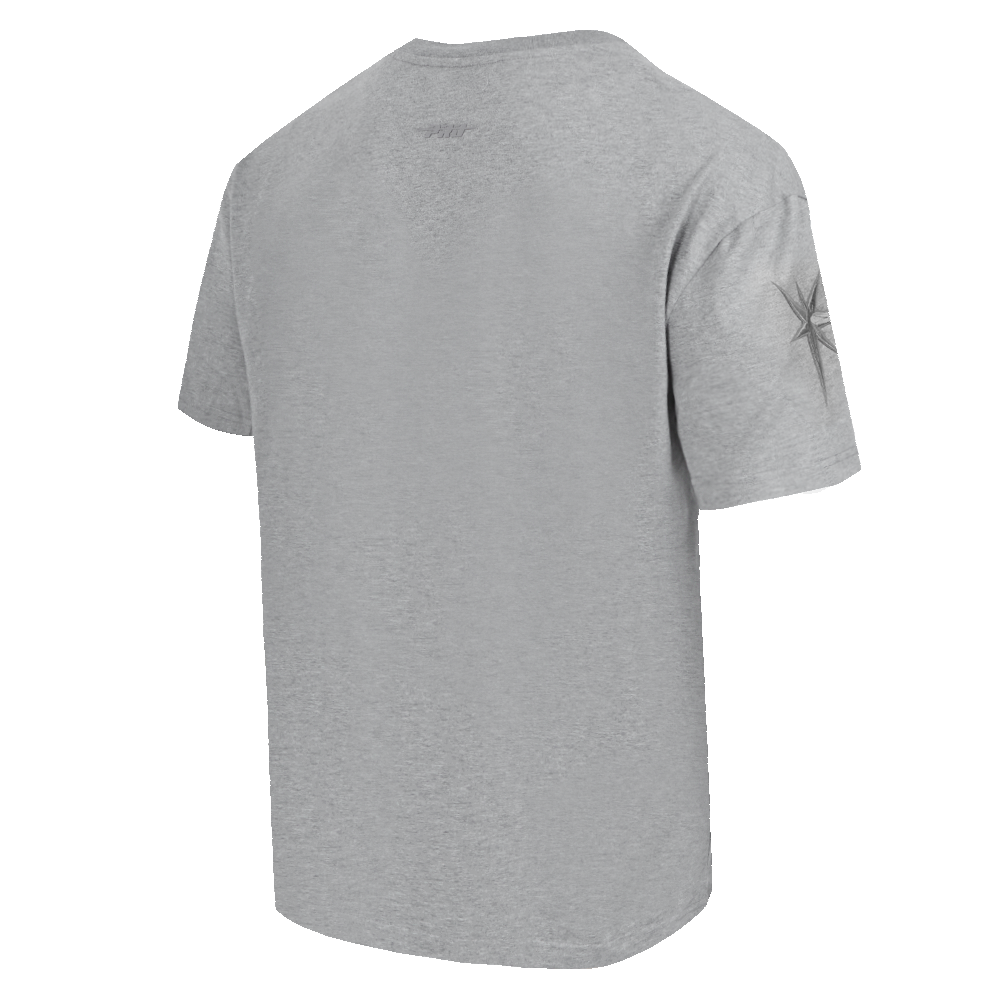 MLB TAMPA BAY RAYS NEUTRAL HAUT EN JERSEY DE COTON À ÉPAULES TOMBANTES POUR HOMME (GRIS CHINÉ FONCÉ)