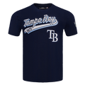 MLB TAMPA BAY RAYS SCRIPT TAIL HAUT EN JERSEY SIMPLE POUR HOMME (MARINE MINUIT)