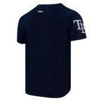 MLB TAMPA BAY RAYS SCRIPT TAIL HAUT EN JERSEY SIMPLE POUR HOMME (MARINE MINUIT)
