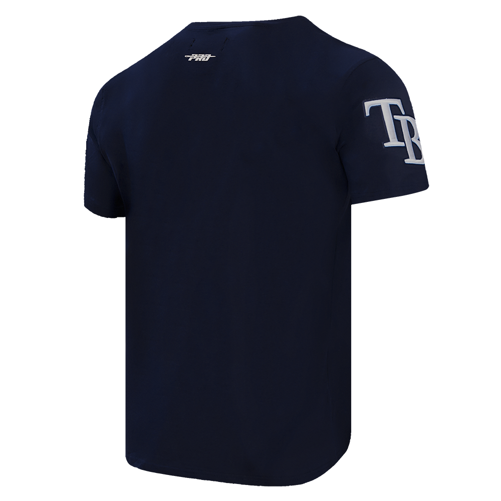 MLB TAMPA BAY RAYS SCRIPT TAIL HAUT EN JERSEY SIMPLE POUR HOMME (MARINE MINUIT)