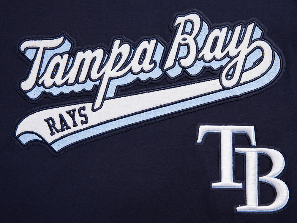 MLB TAMPA BAY RAYS SCRIPT TAIL HAUT EN JERSEY SIMPLE POUR HOMME (MARINE MINUIT)