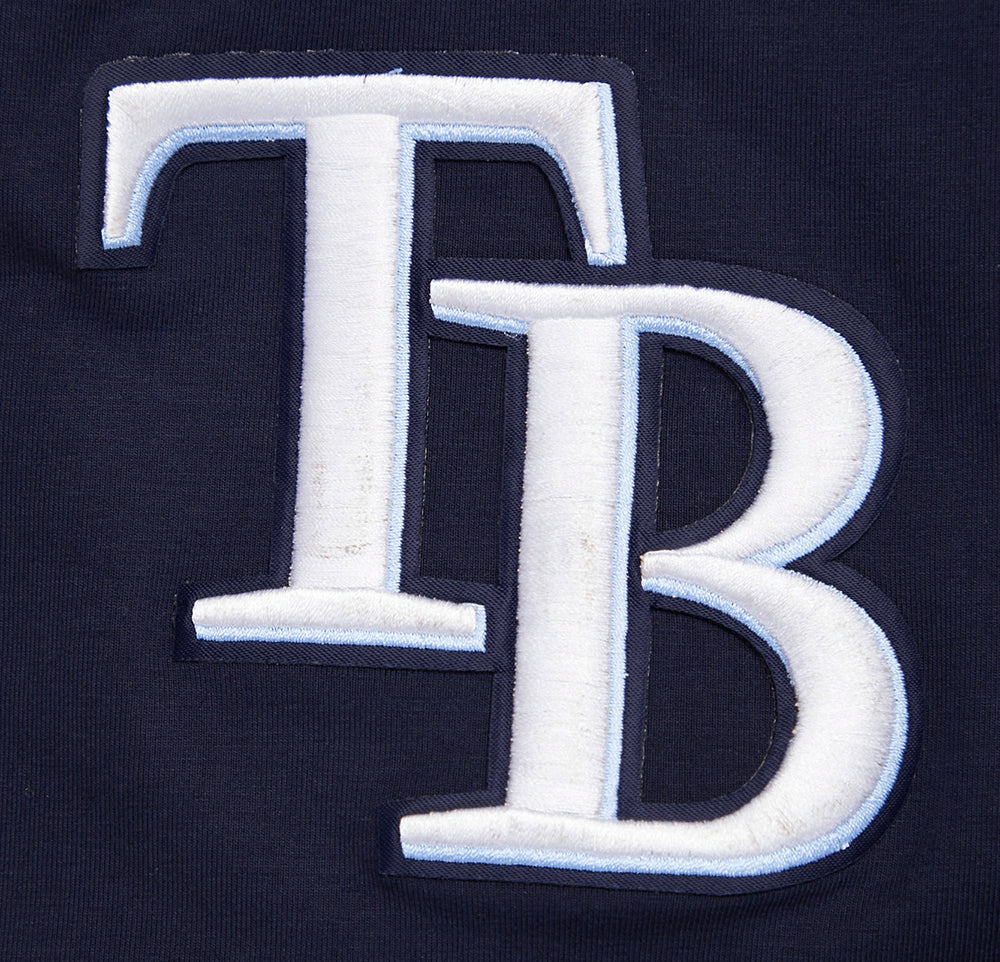 MLB TAMPA BAY RAYS SCRIPT TAIL HAUT EN JERSEY SIMPLE POUR HOMME (MARINE MINUIT)