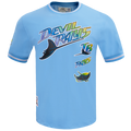 MLB RETRO CLASSIC HAUT TAMPA DEVIL RAYS POUR HOMME (BLEU UNIVERSITÉ)