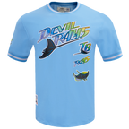 MLB RETRO CLASSIC HAUT TAMPA DEVIL RAYS POUR HOMME (BLEU UNIVERSITÉ)
