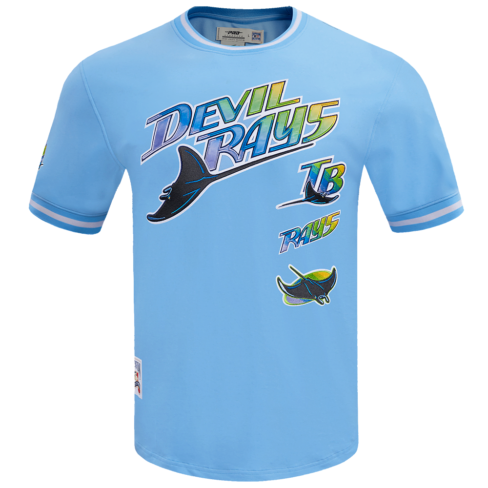 MLB RETRO CLASSIC HAUT TAMPA DEVIL RAYS POUR HOMME (BLEU UNIVERSITÉ)