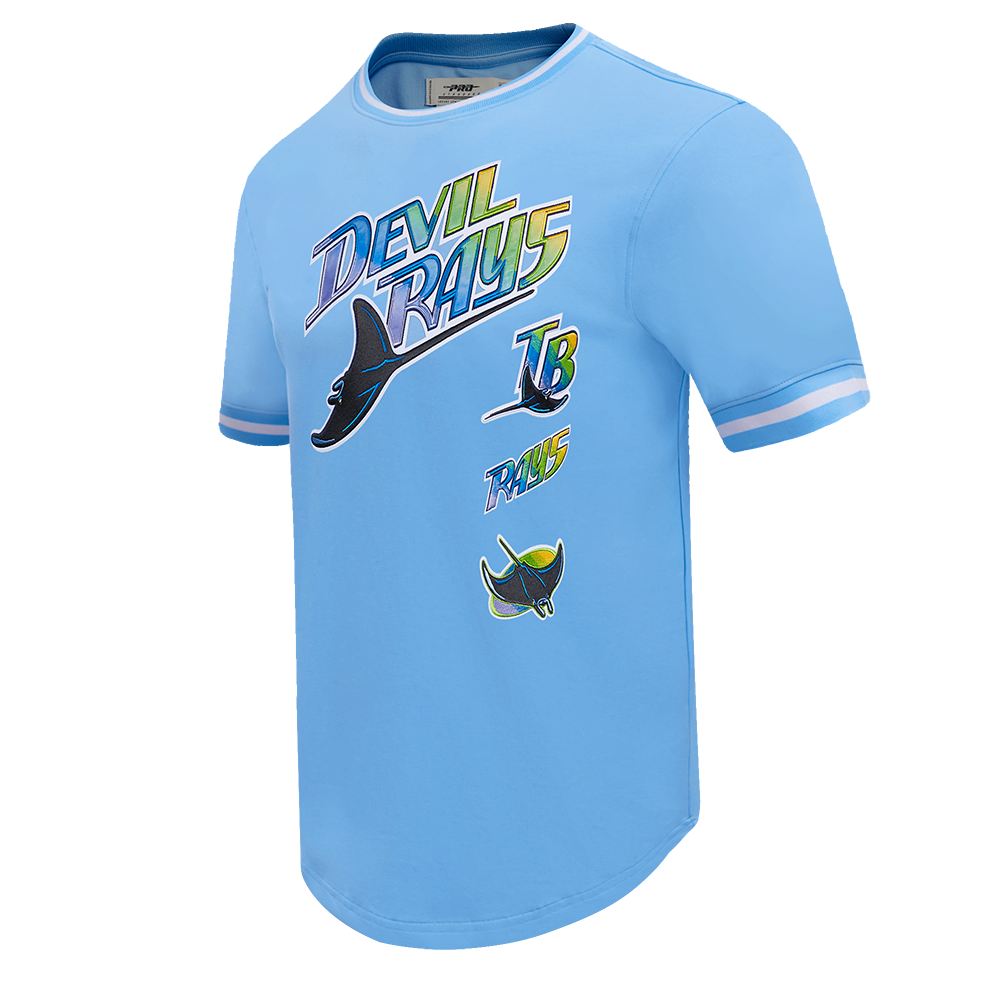 MLB RETRO CLASSIC HAUT TAMPA DEVIL RAYS POUR HOMME (BLEU UNIVERSITÉ)