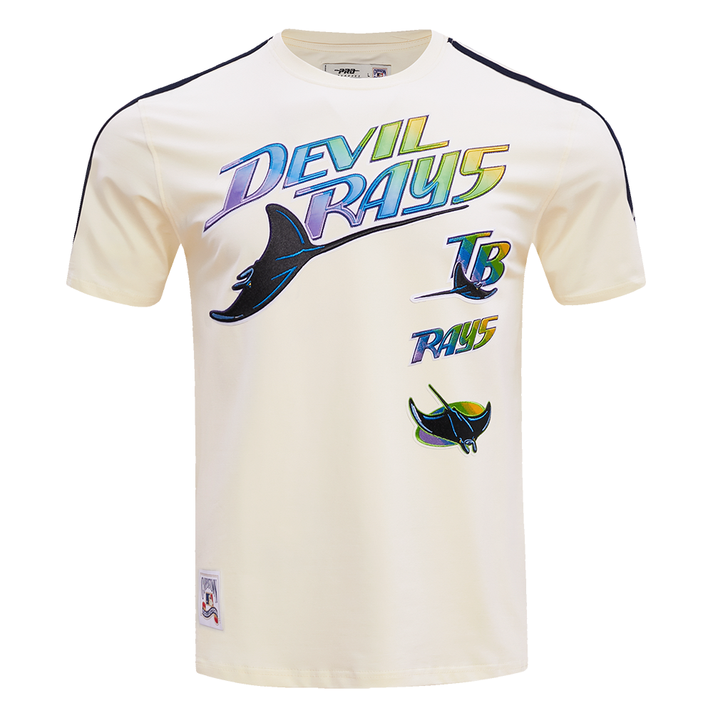 MLB TAMPA DEVIL RAYS RETRO CLASSIC MEN'S STRIPED TOP (EGGSHELL/ MIDNIGHT NAVY)