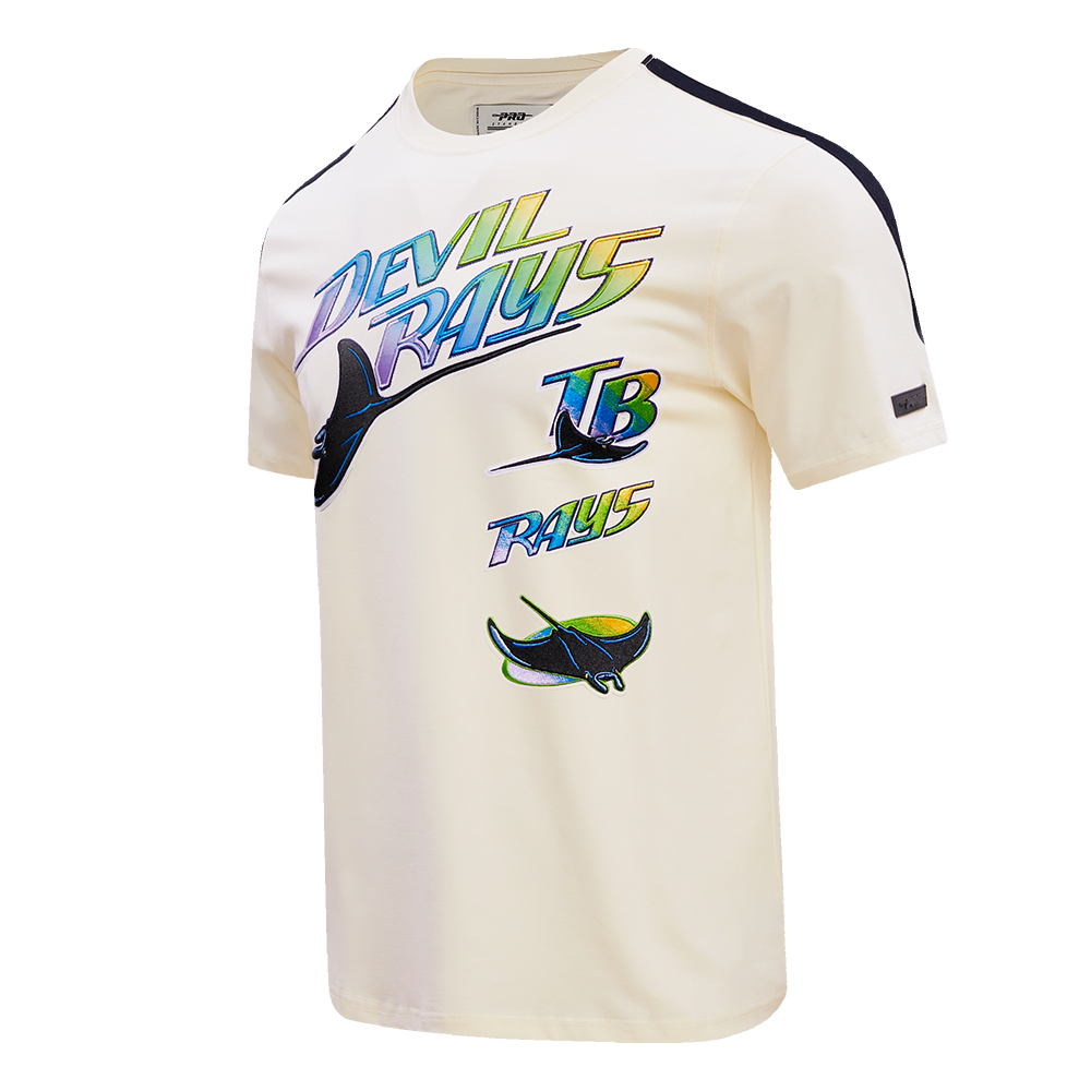 MLB TAMPA DEVIL RAYS RETRO CLASSIC MEN'S STRIPED TOP (EGGSHELL/ MIDNIGHT NAVY)