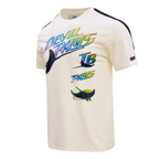 MLB TAMPA DEVIL RAYS RETRO CLASSIC MEN'S STRIPED TOP (EGGSHELL/ MIDNIGHT NAVY)