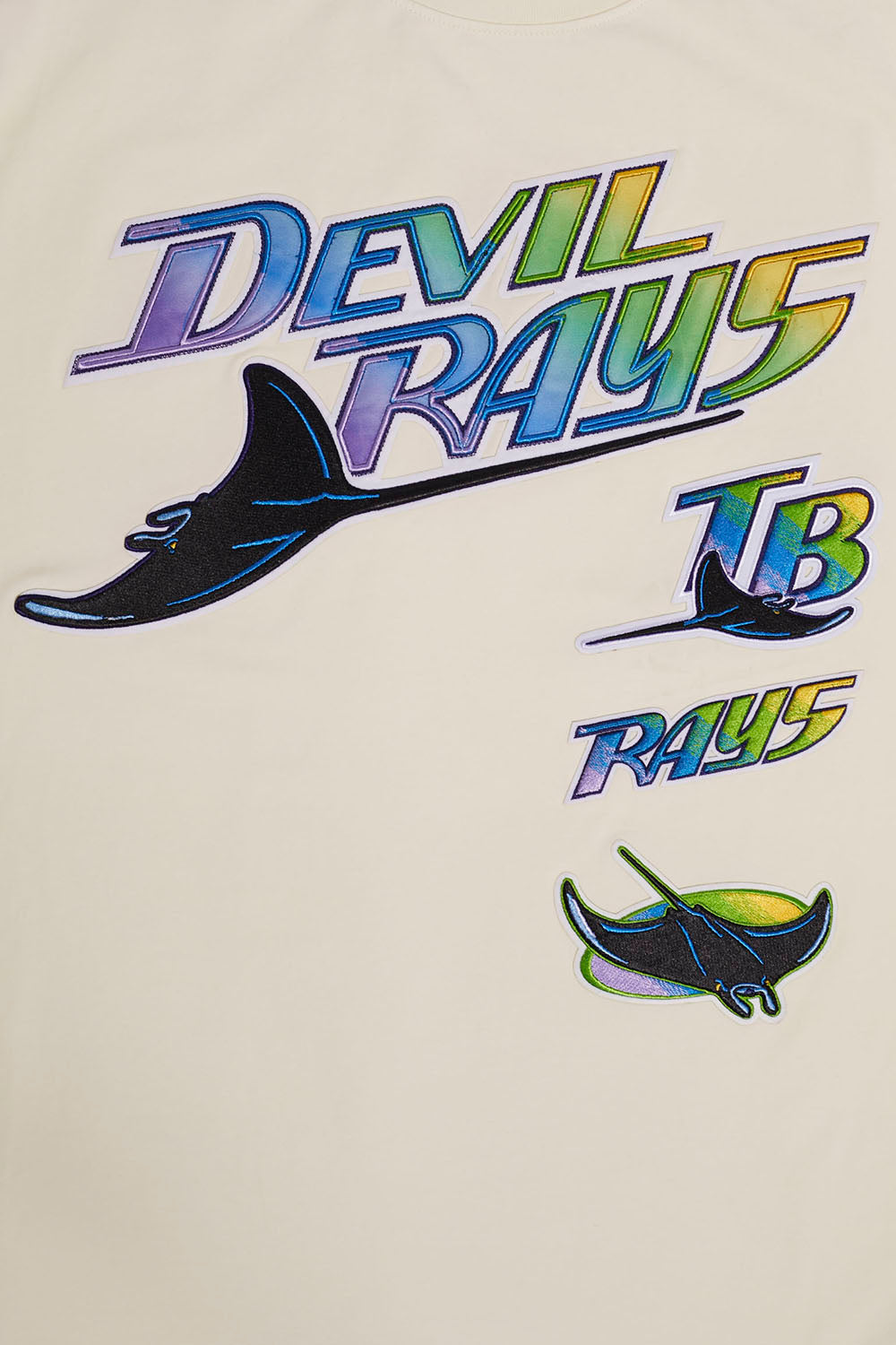 MLB TAMPA DEVIL RAYS RETRO CLASSIC MEN'S STRIPED TOP (EGGSHELL/ MIDNIGHT NAVY)