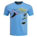 MLB RETRO CLASSIC HAUT À RAYURES DES TAMPA DEVIL RAYS POUR HOMME (BLEU UNIVERSITÉ)