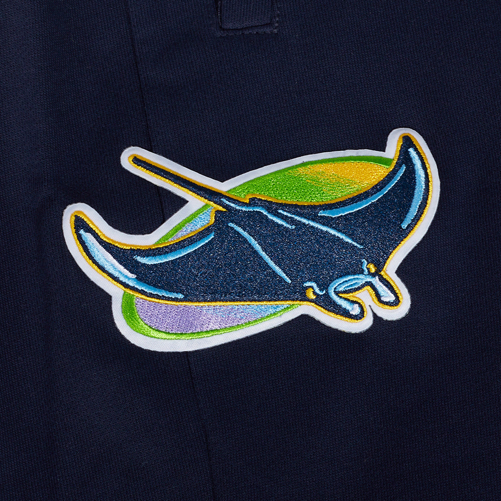 MLB TAMPA BAY RAYS SCRIPT TAIL PANTALON OUATÉ EN MOLLETON CÔTELÉ POUR HOMME (MARINE MINUIT)