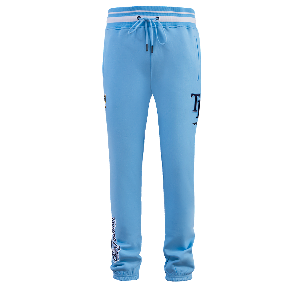 MLB TAMPA BAY RAYS SCRIPT TAIL PANTALON OUATÉ EN MOLLETON CÔTELÉ POUR HOMME (BLEU UNIVERSITÉ)