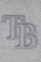 MLB TAMPA BAY RAYS NEUTRAL CHANDAIL À CAPUCHON EN MOLLETON À ÉPAULES TOMBANTES POUR HOMME (GRIS CHINÉ FONCÉ)