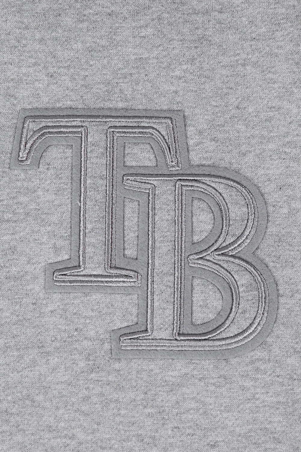 MLB TAMPA BAY RAYS NEUTRAL CHANDAIL À CAPUCHON EN MOLLETON À ÉPAULES TOMBANTES POUR HOMME (GRIS CHINÉ FONCÉ)