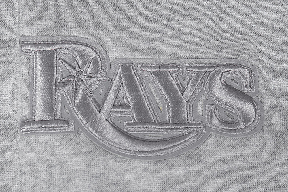 MLB TAMPA BAY RAYS NEUTRAL CHANDAIL À CAPUCHON EN MOLLETON À ÉPAULES TOMBANTES POUR HOMME (GRIS CHINÉ FONCÉ)