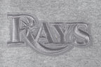 MLB TAMPA BAY RAYS NEUTRAL CHANDAIL À CAPUCHON EN MOLLETON À ÉPAULES TOMBANTES POUR HOMME (GRIS CHINÉ FONCÉ)