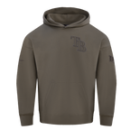 MLB TAMPA BAY RAYS NEUTRAL CHANDAIL À CAPUCHON EN MOLLETON À ÉPAULES TOMBANTES POUR HOMME (TAUPE FONCÉ)