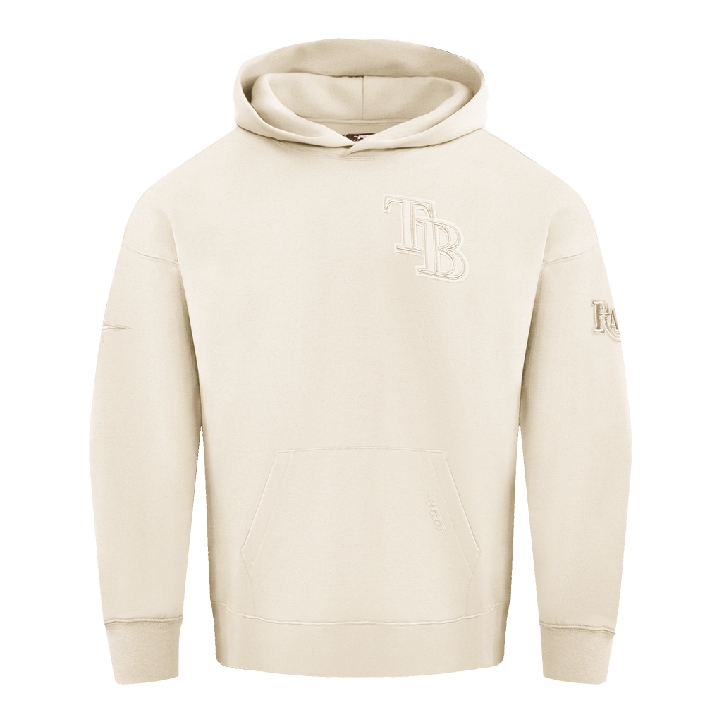 MLB TAMPA BAY RAYS NEUTRAL MEN'S  DROP SHOULDER FLC PO HOODIE (EGGSHELL)