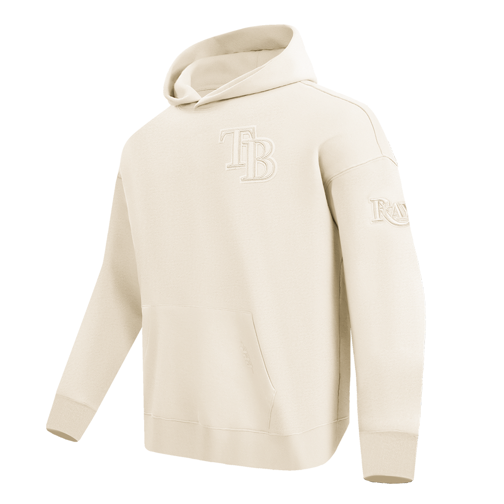 MLB TAMPA BAY RAYS NEUTRAL MEN'S  DROP SHOULDER FLC PO HOODIE (EGGSHELL)