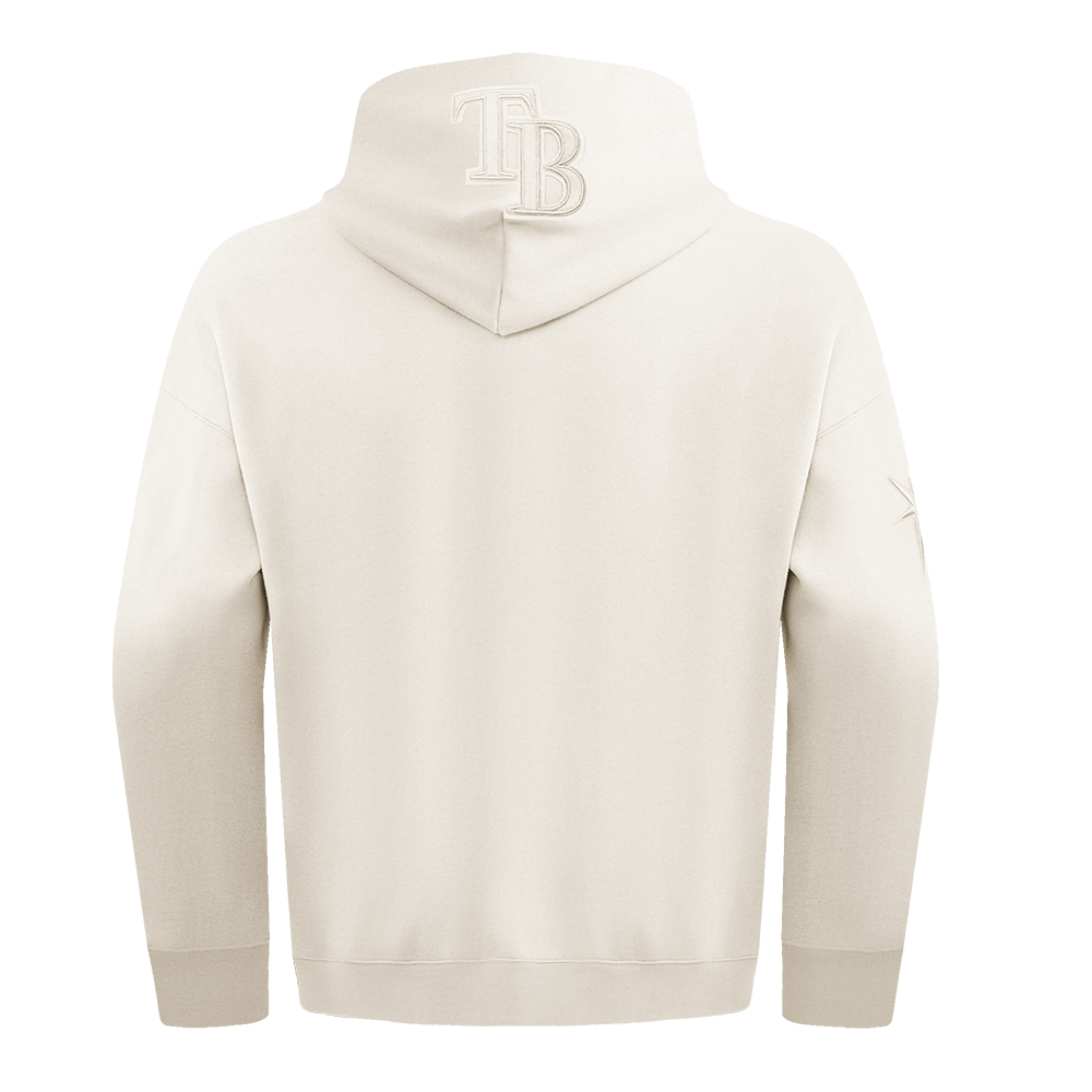 MLB TAMPA BAY RAYS NEUTRAL MEN'S  DROP SHOULDER FLC PO HOODIE (EGGSHELL)