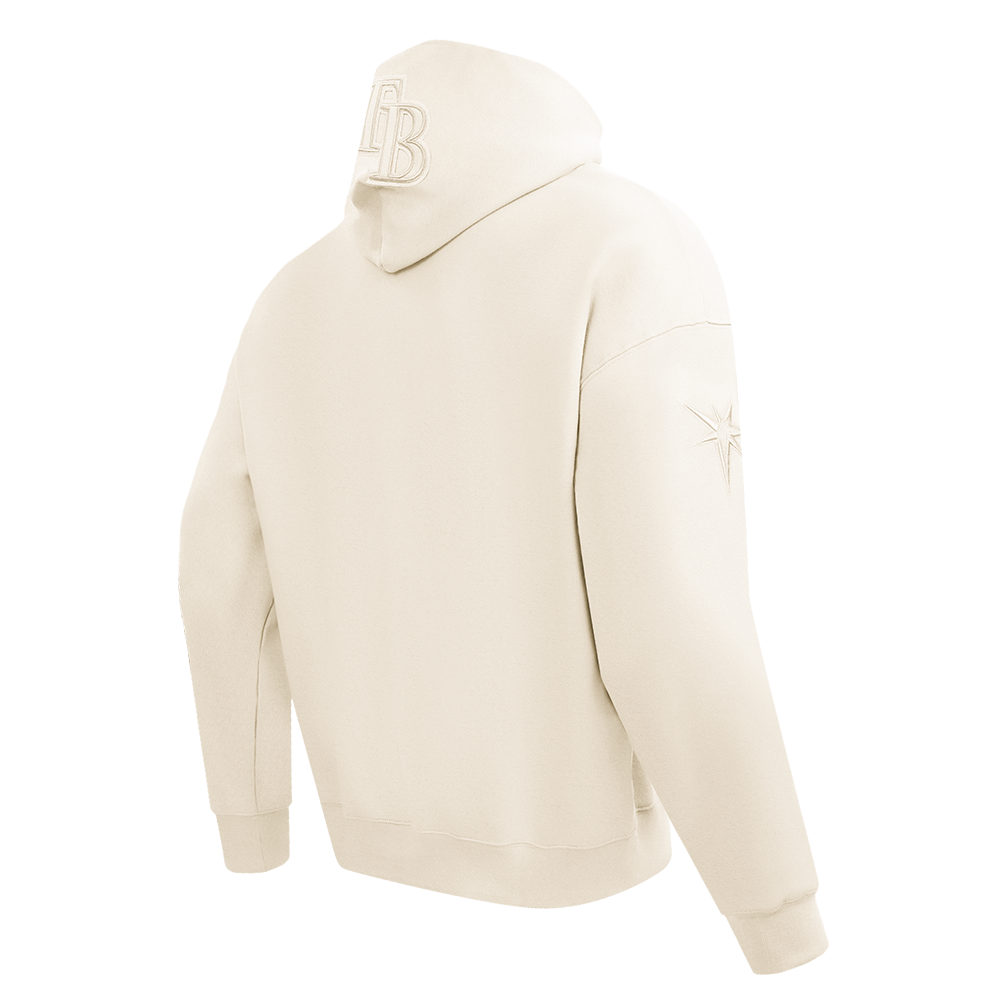 MLB TAMPA BAY RAYS NEUTRAL MEN'S  DROP SHOULDER FLC PO HOODIE (EGGSHELL)