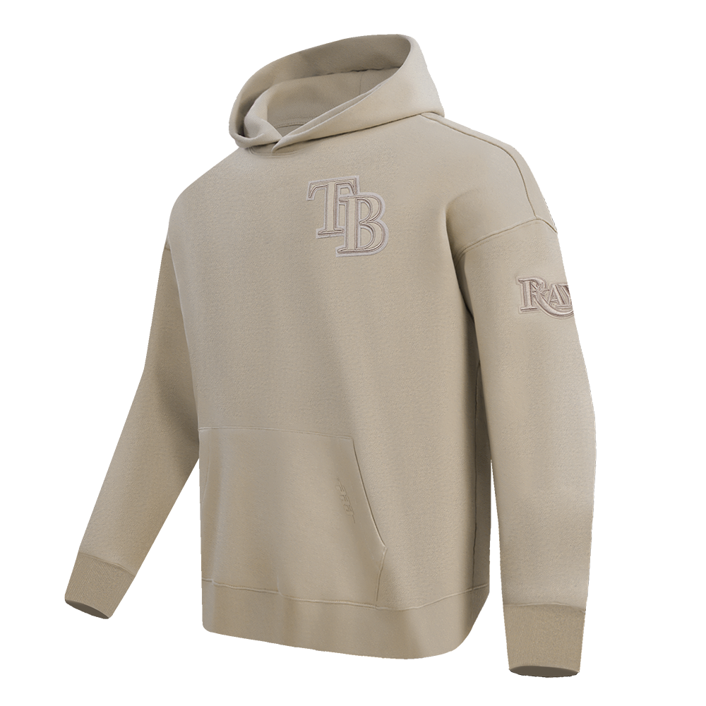 MLB TAMPA BAY RAYS NEUTRAL MEN'S  DROP SHOULDER FLC PO HOODIE (TAUPE)